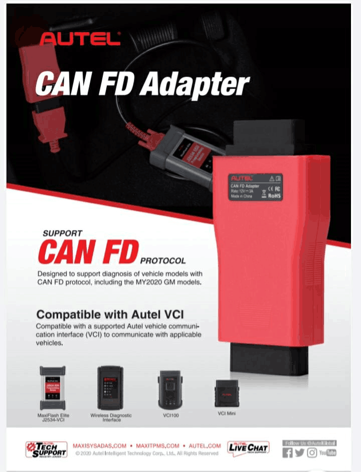 Autel CAN FDアダプタ