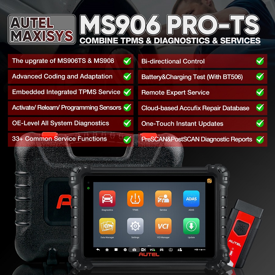 Funzione Pro-TS Autel MaxiSYS MS906