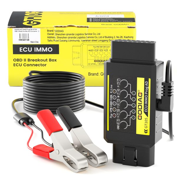 Godiag gt105 obd II cassette de rupture obd auxiliaire ECU immo prog ad ECU connecteur