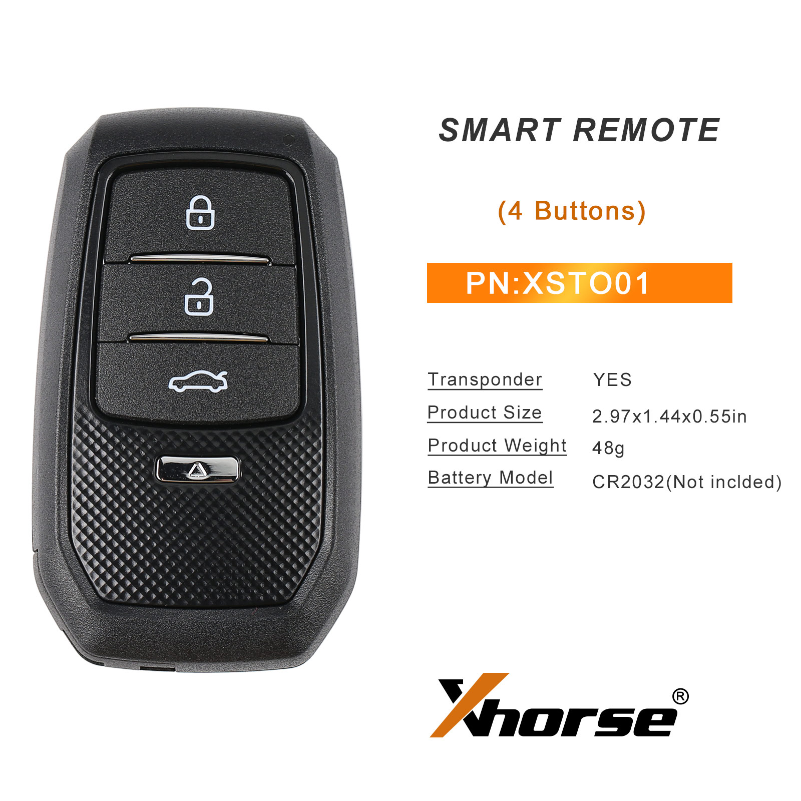 Xhorse XSTO 01 ENおもちゃ。ケース付きトヨタXM 38スマートキーのT 