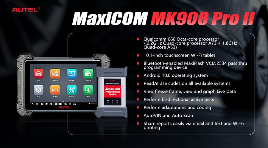 Autel ماكسيكوم MK908 برو الثاني بي