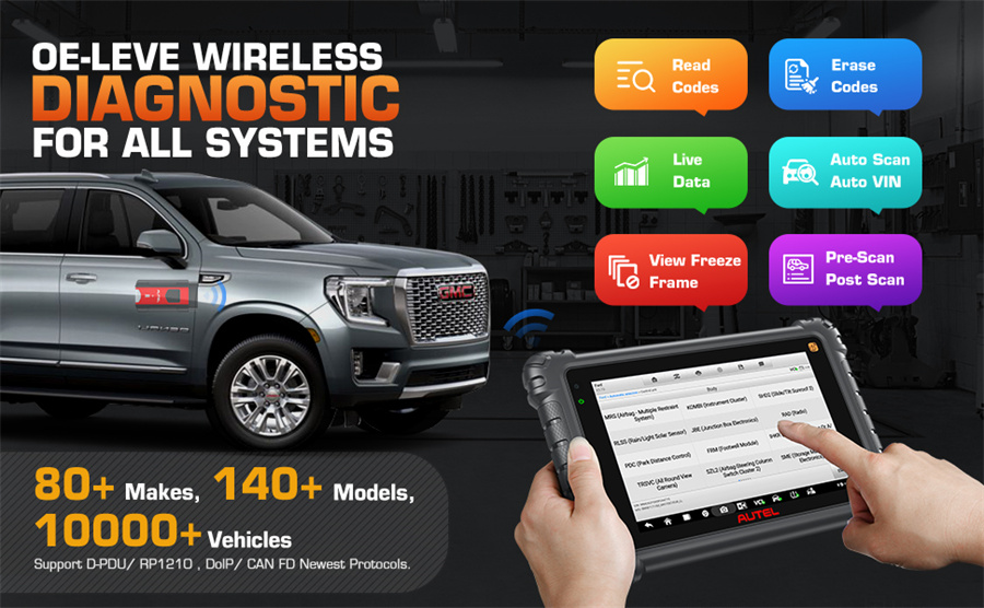 Autel MaxiCOM MK906 PRO-TS Narzędzie do diagnostyki samochodowej i TPMS Relearn 