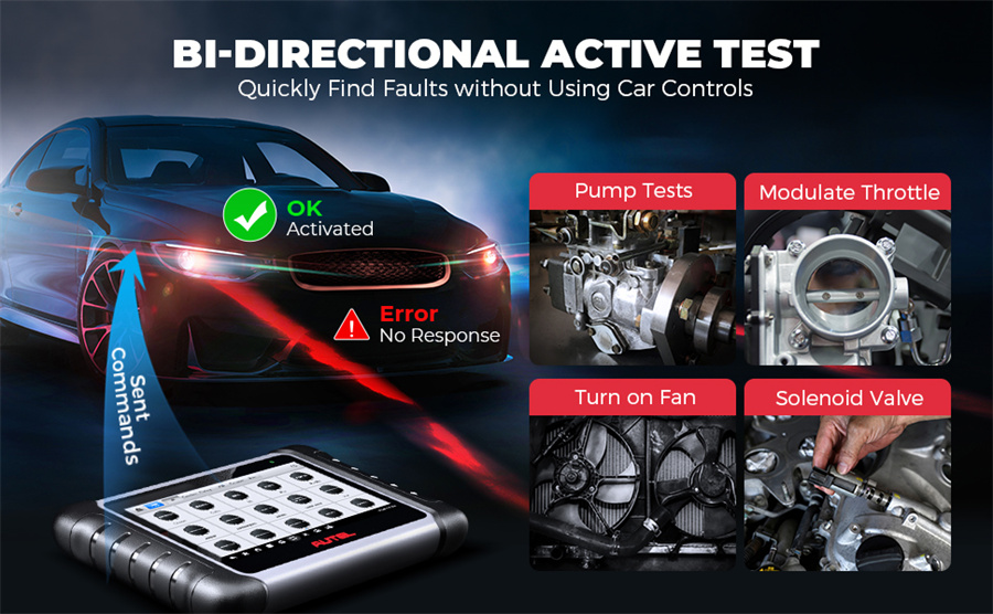 Autel MaxiCOM MK808S-TS สองทางและ TPMS เครื่องมือการเรียนรู้การเขียนโปรแกรม