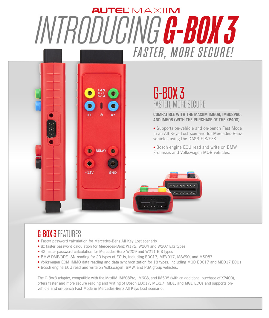 Autel MaxiIM G-BOX 3 어댑터 