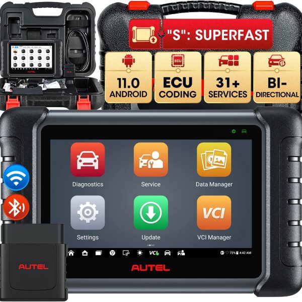 AUTEL MaxiDAS DS808S-BT Auto Diagnostic Tool Advanced ECU Coding as MS906 Pro Upgraded of DS808S MP808S MP808BT MS906BT