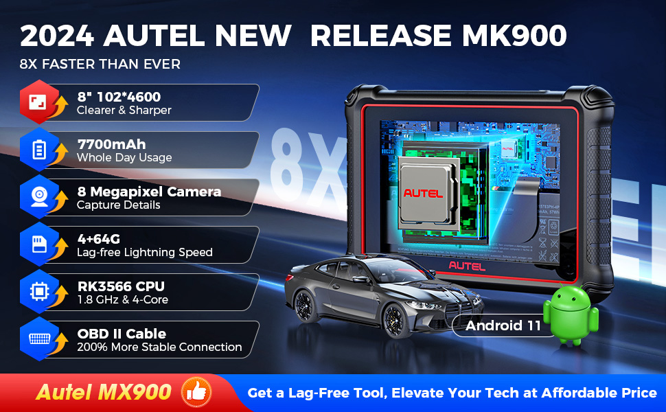 Autel MaxiCOM MK900 Scanner 8X SZybszy niż kiedykolwiek