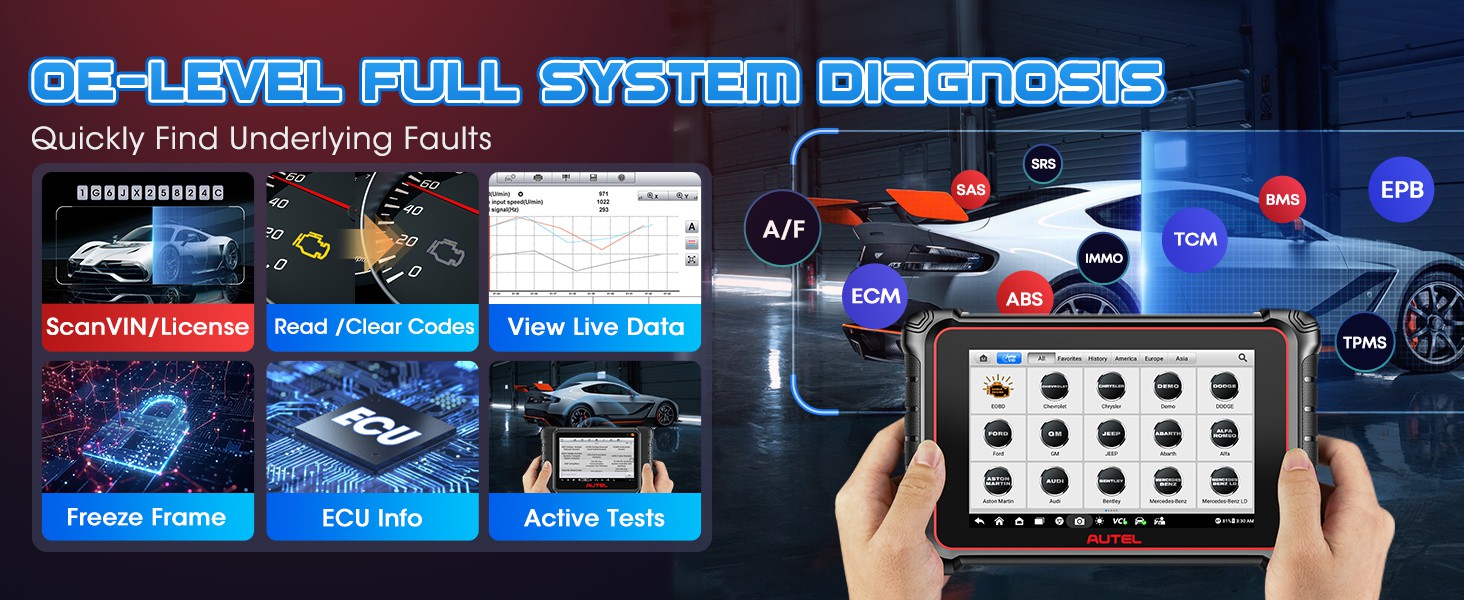 Autel MaxiCOM MK900-BT ALL SYSTEM DIAGNOSI