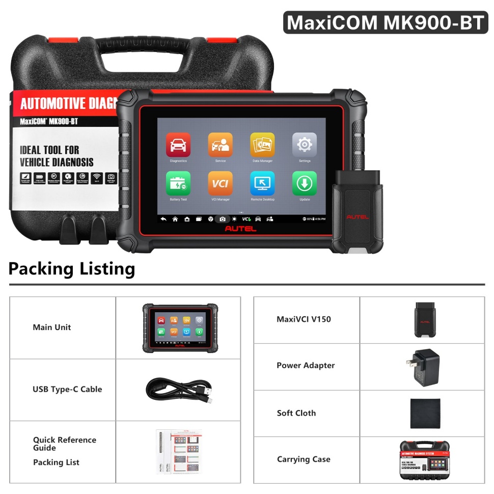 Elenco pacchetti Autel MaxiCOM MK900BT