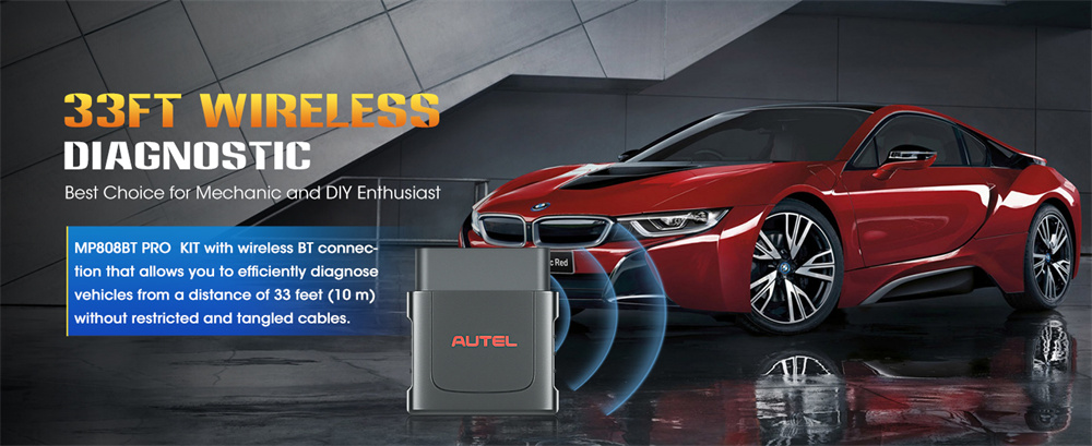 OBDII 어댑터가 포함된 Autel MaxiPRO MP808BT Pro 키트 