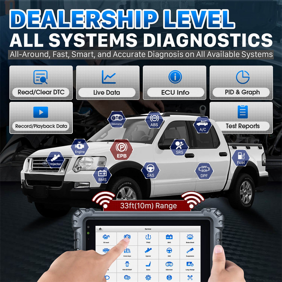 Herramienta de diagnóstico del escáner autoel maxicom mk906s pro con control bidireccional de codificación ECU avanzada 