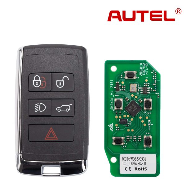 Autel IKEYLR005AL แลนด์โรเวอร์สไตล์สมาร์ทคีย์ 315/433 MHz 5 ปุ่ม 5 ชิ้น / ล็อต