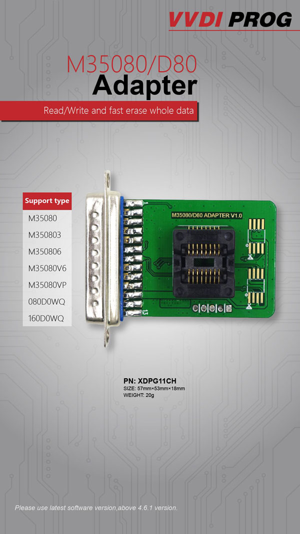 Xhorse VVDI Prog M35080 D80 Adattatore-1