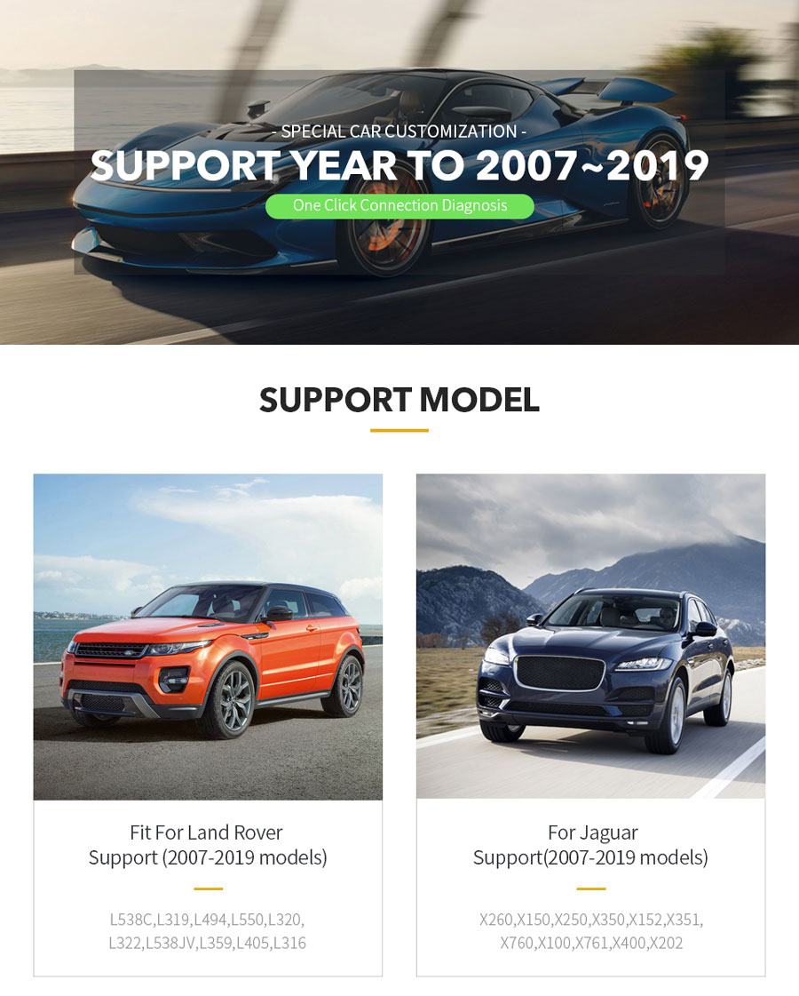 VXDIAG VCX SE Für JLR Auto Liste