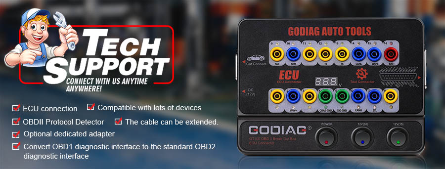 GODIAG GT100 Auto Tool OBDII Connettore