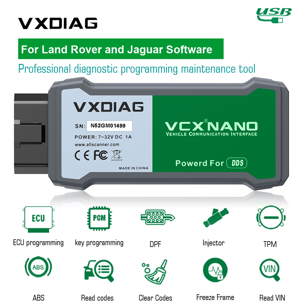 VXDIAG VCX NANO für Land Rover und Jaguar 2 in 1