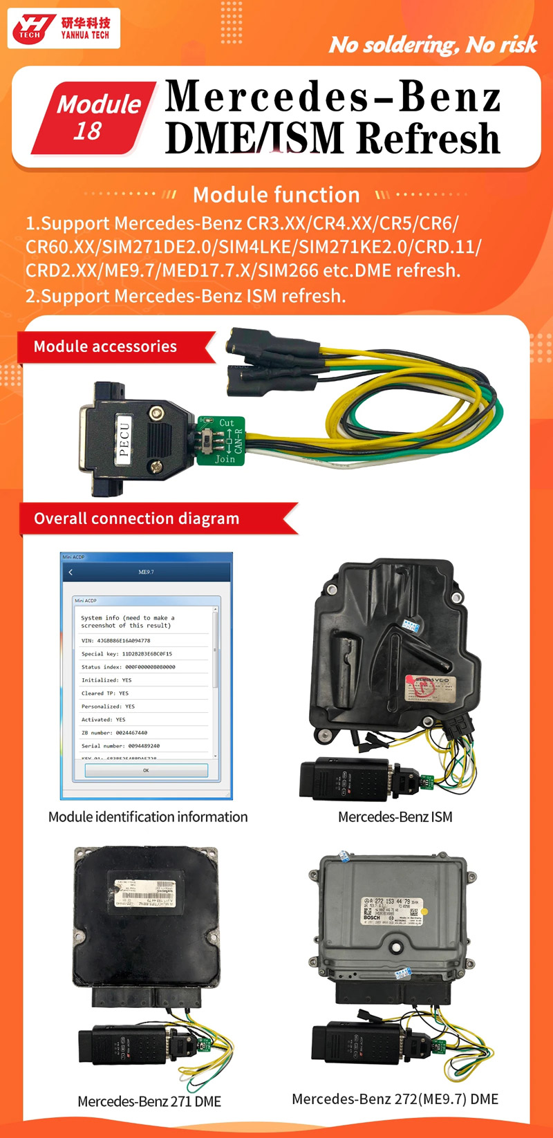 Yanhua Mini ACDP Modul18 Mercedes Benz DME und ISM Refresh