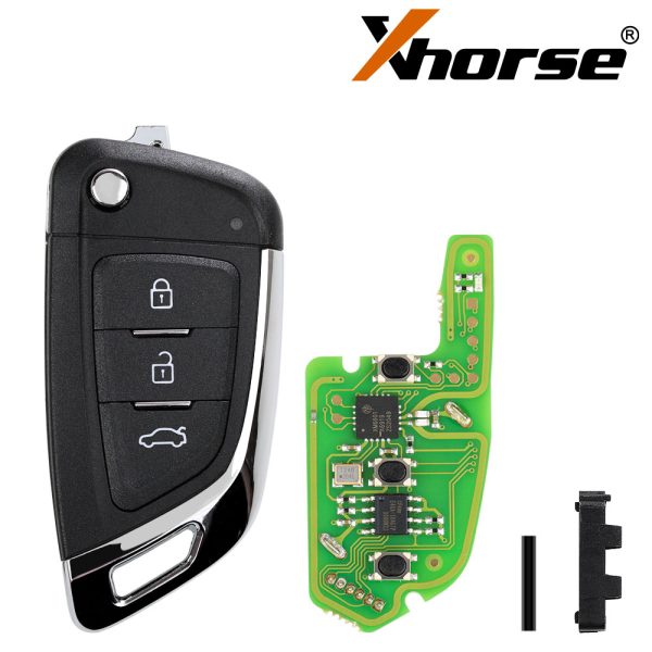 Xhorse XKF03EN سلك التحكم عن بعد العالمي مفتاح 3 زر قلب نوع 5 / الكثير
