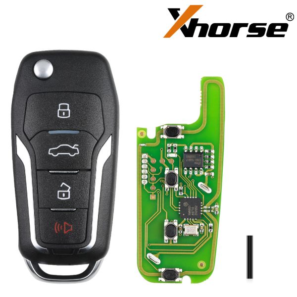 Xhorse xkfo01en câble télécommande clé Ford Condor Flip 4 boutons clé inamovible grand roi anglais 5pcs / lot