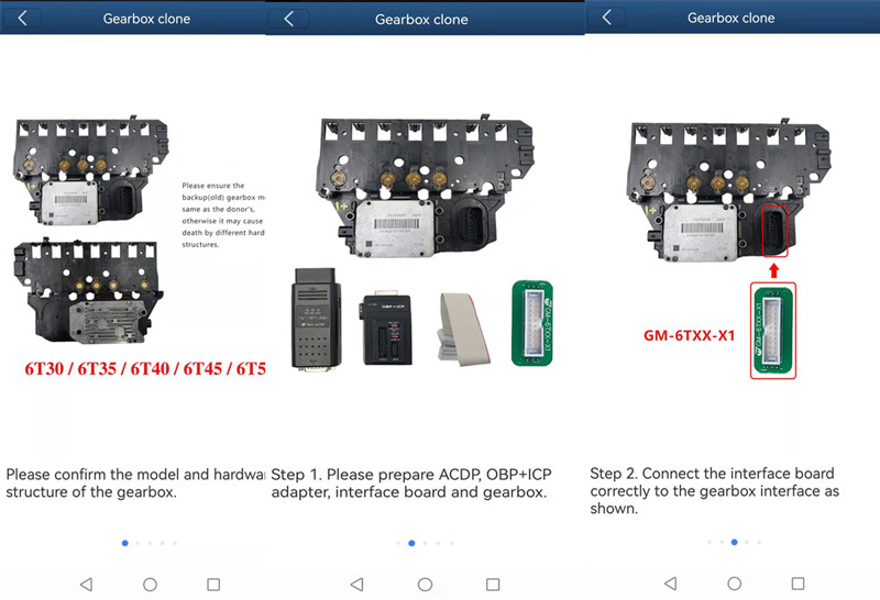 Connexion clone de transmission 6t30, 6t35, 6t40, 6t45, 6t50