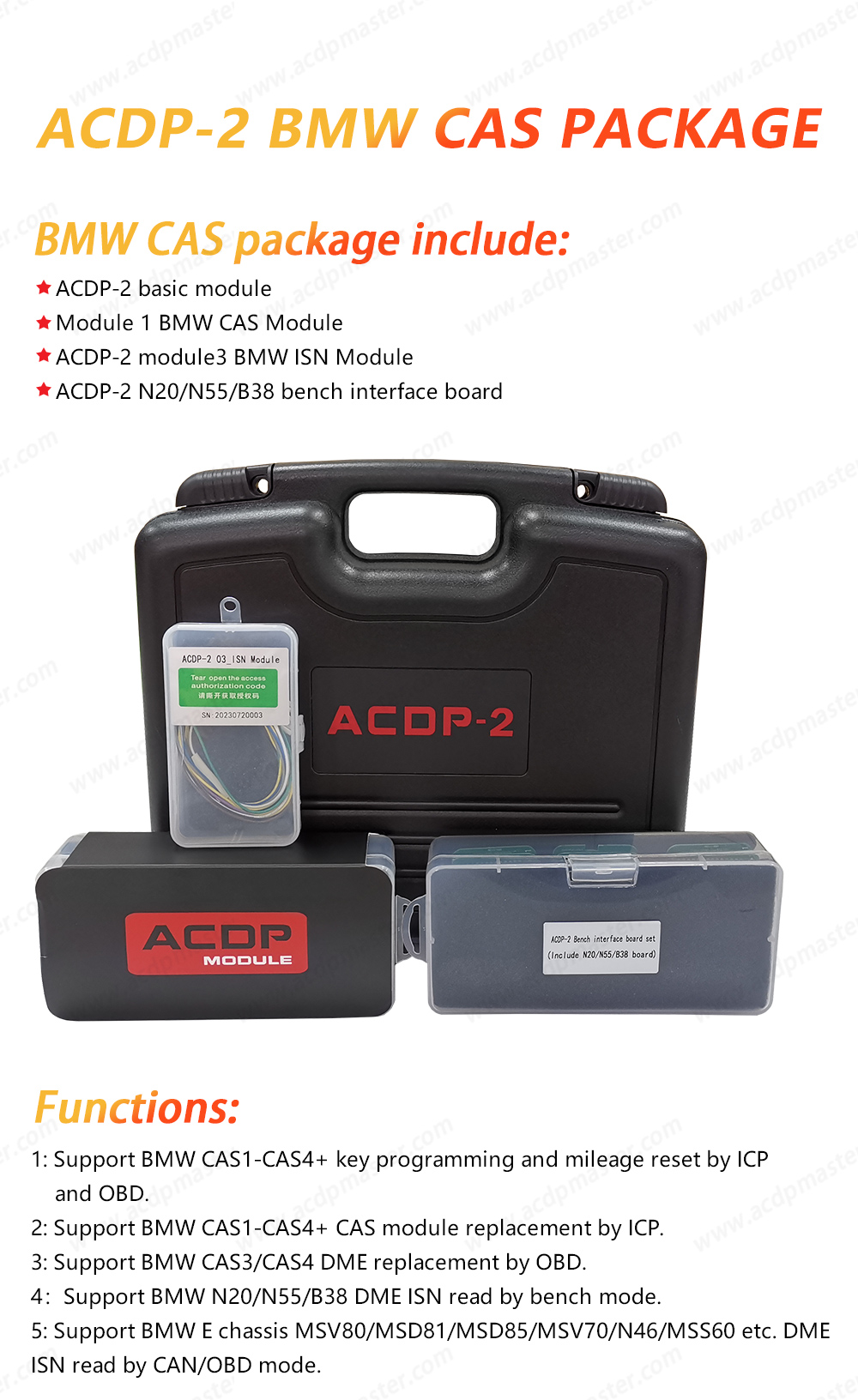 يان هوا مصغرة acdp-2 بي ام دبليو كاس وحدة مع وحدة 1 وحدة 3 ISN كاس وحدة N20 / N55 / B38 سطح المكتب واجهة المجلس