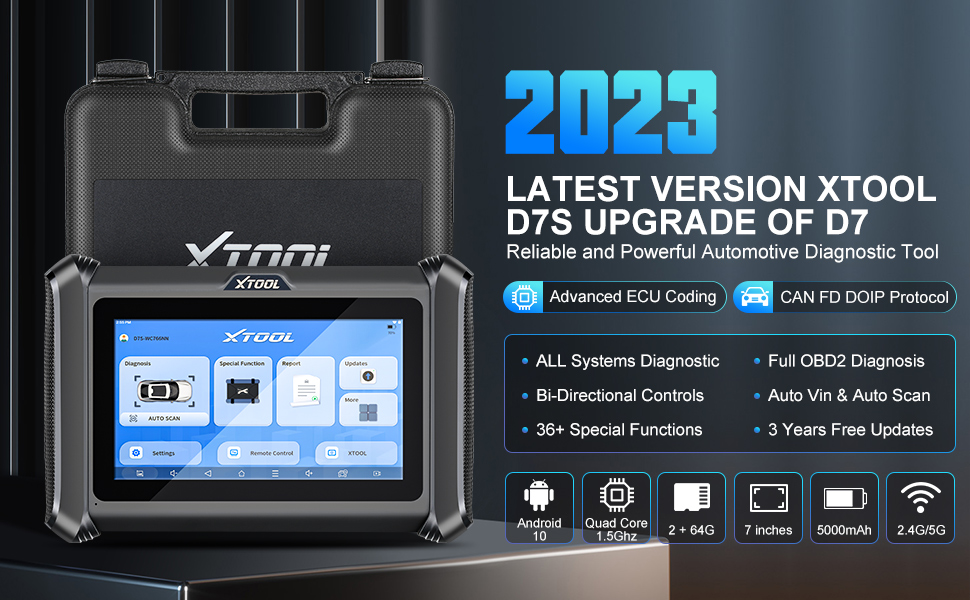 XTOOL D 7 S診断ツールはDoIPとCAN FDをサポートし、ECU符号化双方向スキャナ 