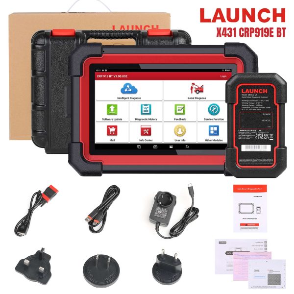 Lançamento X431 CRP919E BT Ferramenta de Diagnóstico Do Carro DBScar VII VCI Auto OBD OBD2 Scanner Active Test ECU Codificação CANFD DOIP 31+ Reset Services