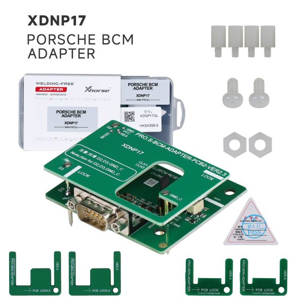 Xhorse XDNP 17はんだなしアダプタで、VVDI Prog/MINI ProgとKEY TOOL PLUSを搭載したポルシェの作業に適している