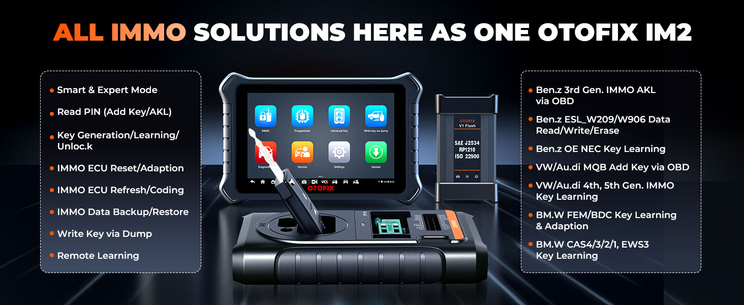 OTOFIX IM2 con XP1 PRO e V1 Flash Auto Key Programmer & Diagnostic Tool 