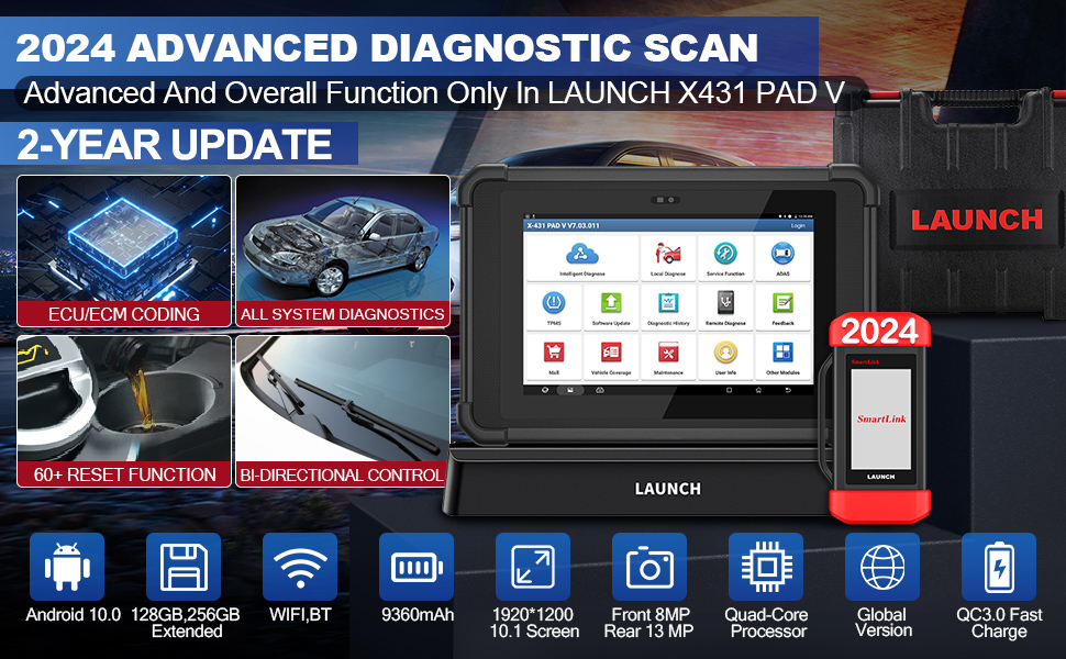 Lançamento X431 PAD V Elite ALL-IN-ONE Ferramenta de Diagnóstico Profissional Abrangente