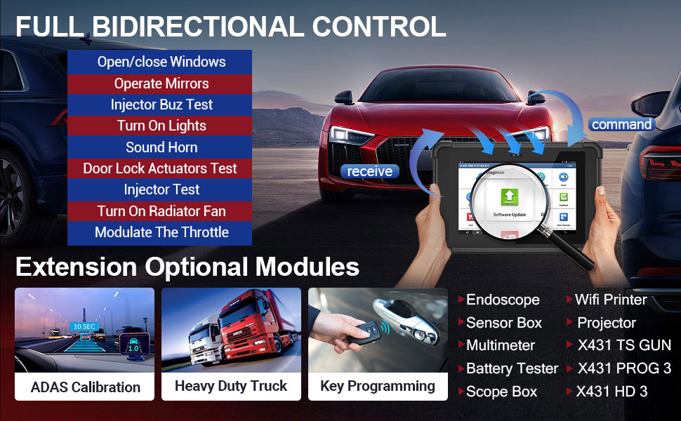 Lançamento X431 PAD V Elite ALL-IN-ONE Ferramenta de Diagnóstico Profissional Abrangente