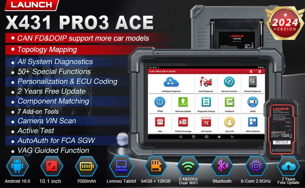 Lançamento X431 PRO3 ACE Ferramenta de Diagnóstico