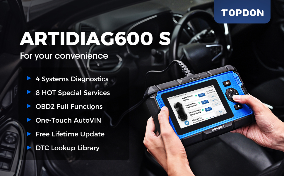 Topcon artidiag 600s ad600s, con 4 herramientas de diagnóstico del sistema y 8 Servicios de reinicio, actualización gratuita de por vida