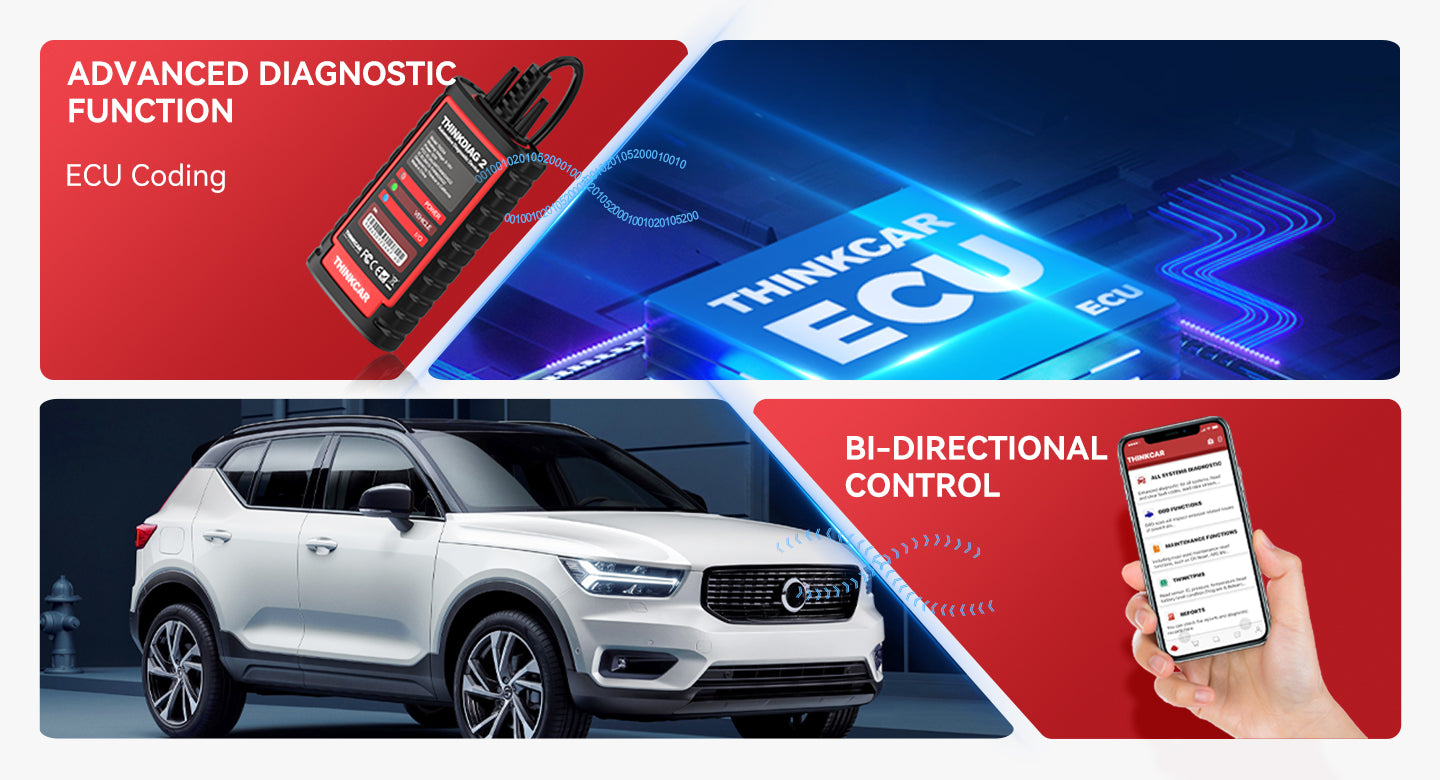 ThinkCAR Thinkdiag2 Scanner de diagnóstico bidirecional do sistema para iOS e Android com protocolo CAN-FD e mais de 15 funções de redefinição