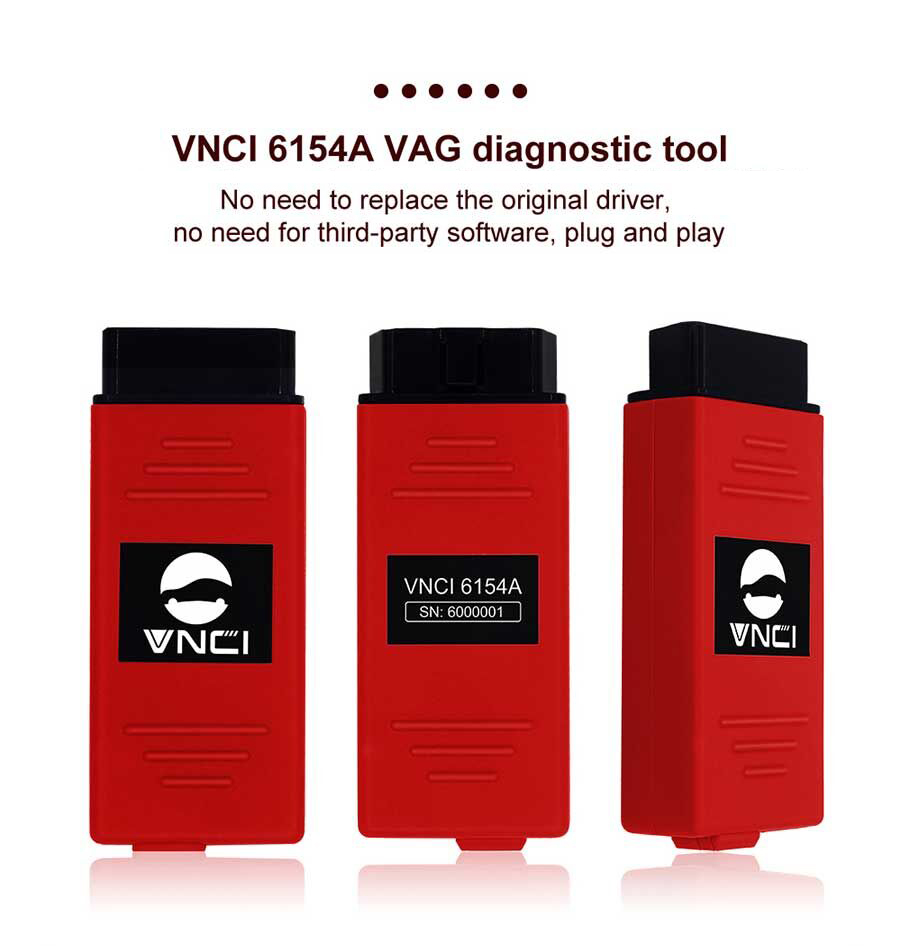 VNCI 6154 AフォルクスワーゲンアウディスコダックシートブラケットCAN FD/DoIP専門診断ツール