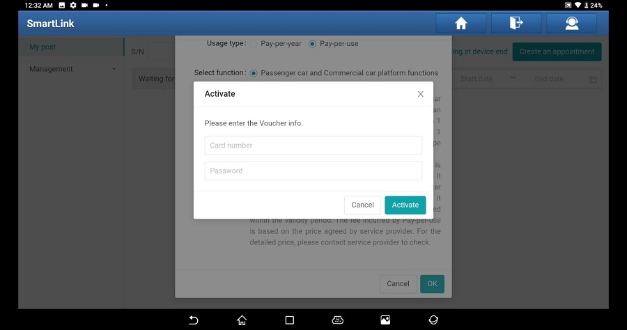 Schritte zur Aktivierung von SmartLink C