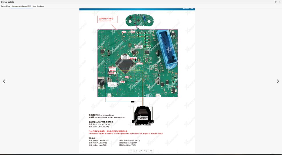 Xhorse XDMPR8GL MQB-RH850 / V850 Adaptador para Xhorse Multi Prog Pro-nível Programador