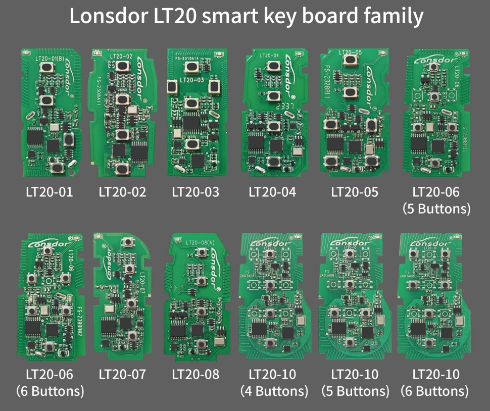 Lonsdor LT20 Series LT20-01/02/03/04/05/06/07/08/10 8A + 4D Universal Smart Key 