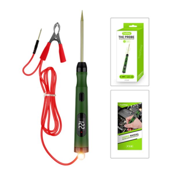 Topdiag P50 testeur de voiture multifonction tension / ampoule mesure de la tension de charge, test de charge électrique, affichage de la polarité de l'alimentation
