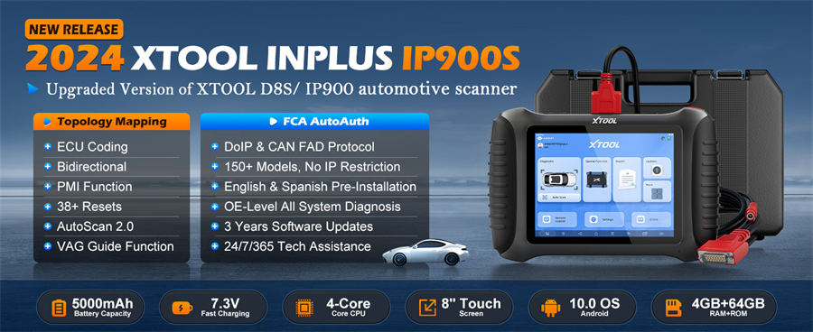 XTOOL InPlus IP900S Wireless Full System Diagnostic Scanner