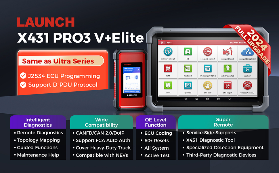 X-431 PRO3 V+Elite 전문 자동차 진단 도구 출시