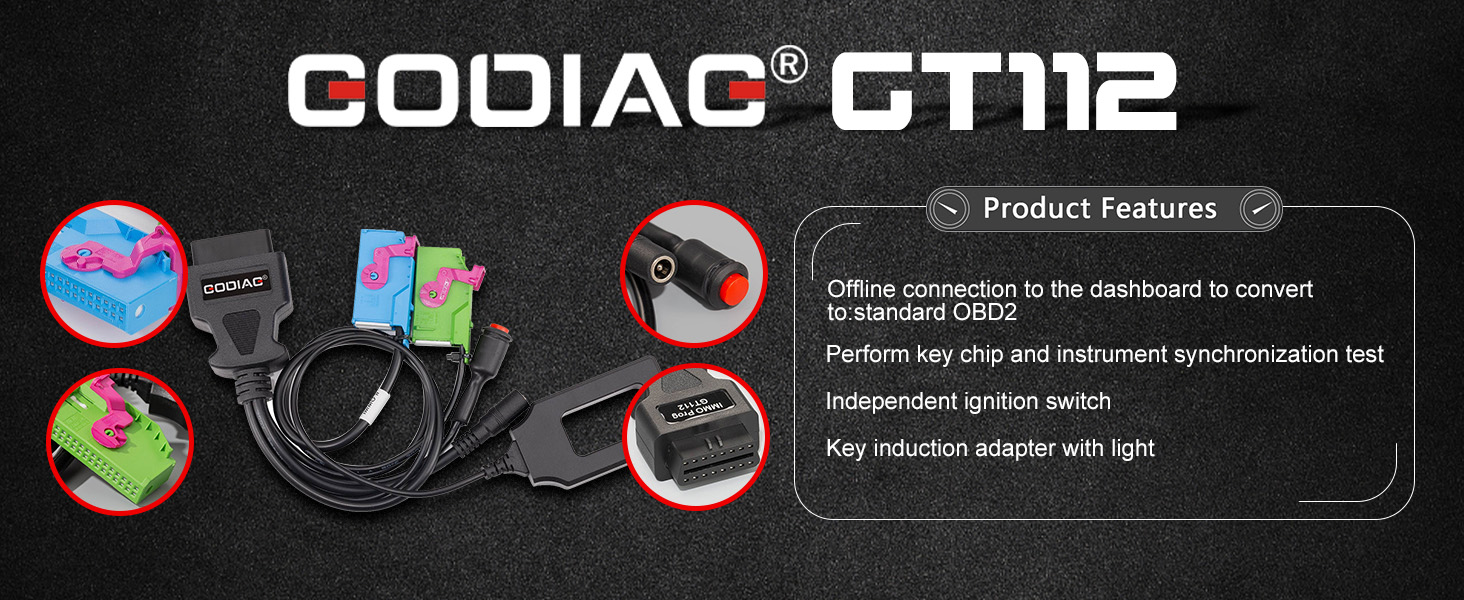 GODIAG GT112 K-Line PER VW Skoda Seat 2nd & 3rd Generation Dashboard IMMO Key Matching Test Platform 