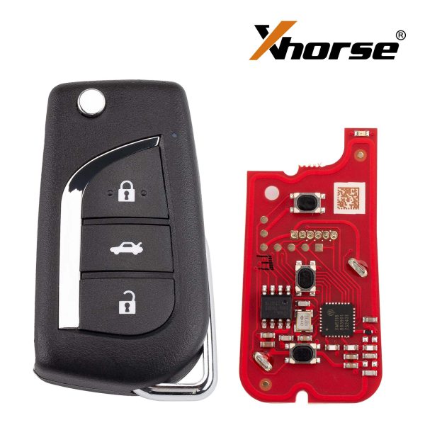 Xhorse XKTO20EN ينطبق على الجيل الثاني من تويوتا مفتاح ذكي 3 أزرار عالمية للتحكم عن بعد مفتاح 5 قطع / الكثير