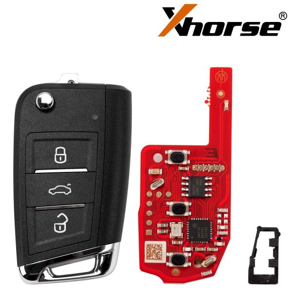 XHORSE XKMQB5EN VW MQB รุ่นที่ 2 สมาร์ทคีย์ 3 ปุ่มสากลกุญแจรีโมท 5 ชิ้น / ล็อต