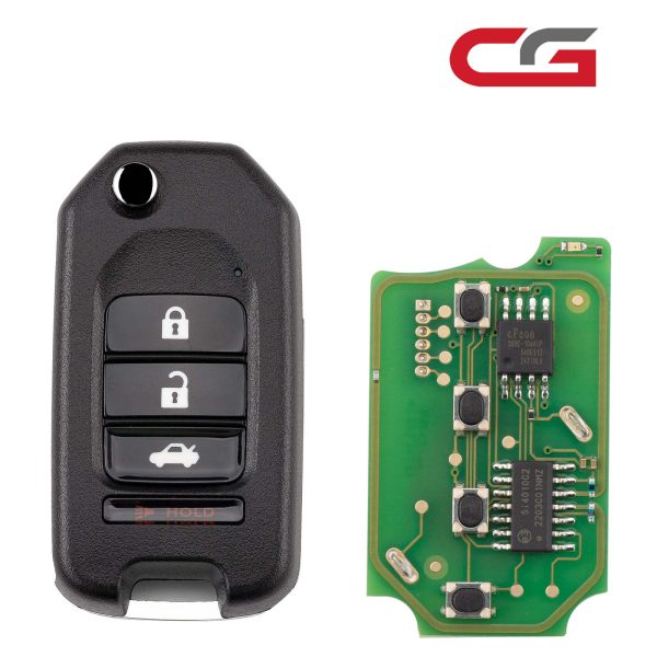 CG A10 - 3 + 1 hon.d (flip - 3 + 1btn) clave de control remoto CGDI K2 5 piezas / lote